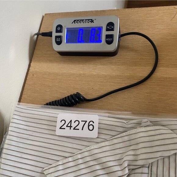 Chicos Shirt Womens 3 US Extra Large White Striped Button Up Collar Long Sleeves - Picture 9 of 9